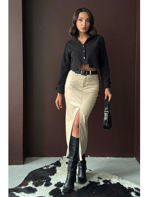 Very Moda Deri Etek | F1569