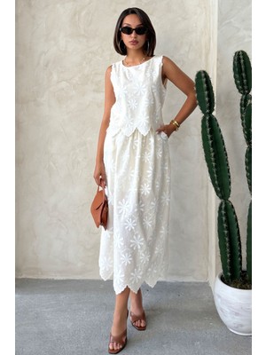 Very Moda Nakışlı Etek | D2914