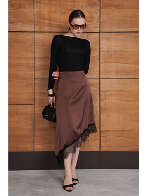 Very Moda Dantelli Asimetrik Etek  | D2951