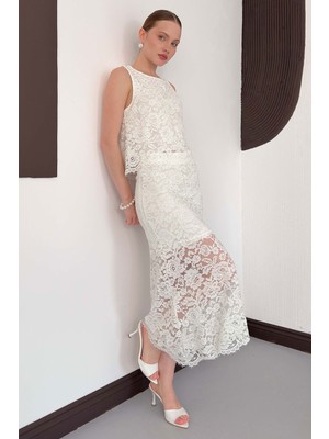 Very Moda Dantel Uzun Etek  | D3012