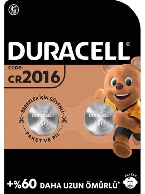 Fırsatkolik Duracell CR2016 3V Lityum Pil 2'li Paket