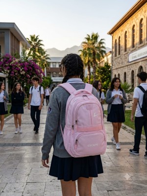 Escape Okul Günlük Hafif Kumaş Laptop Bölmeli 4 Gözlü Sırt Çantası