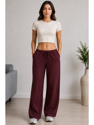 Mixxtrend Kadın Tencel Ultra Soft 5 Renk Bağcıklı Pantolon