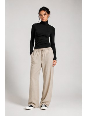 Mixxtrend Kadın Tencel Ultra Soft 5 Renk Bağcıklı Pantolon