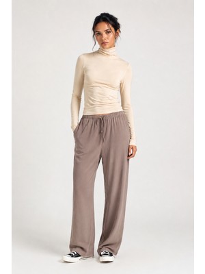 Mixxtrend Kadın Tencel Ultra Soft 5 Renk Bağcıklı Pantolon