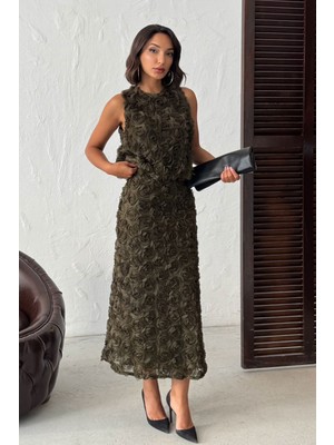 Very Moda Gül Süzüneli Etek | F2005