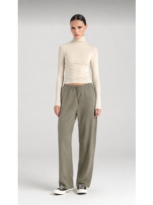 Mixxtrend Kadın Tencel Ultra Soft 5 Renk Bağcıklı Pantolon