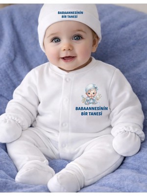 Lupi Babaanne Yazılı Erkek Bebek Tulum Yenidoğan Hediye