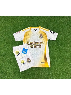 Real Madrid Cristiano Ronaldo Çocuk Forması 4'lü Set (Gold)