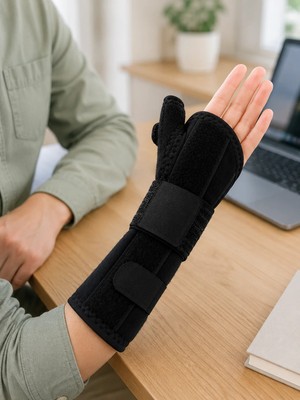 Laraheiser Statik El Bilekliği Metal Destekli Başparmak Ateli Uzun Bilek Destekleyici