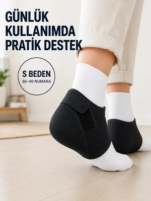 Laraheiser Ayarlanabilir Topuk Desteği S Beden 36-40 Numara Esnek Rahat Topuk Çorabı