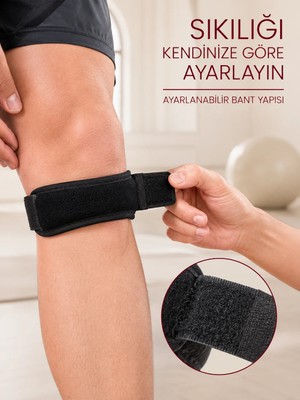 Laraheiser Sporcu Tendon Bandı Ayarlanabilir Diz Destek Bandı Koşu Fitness Egzersiz
