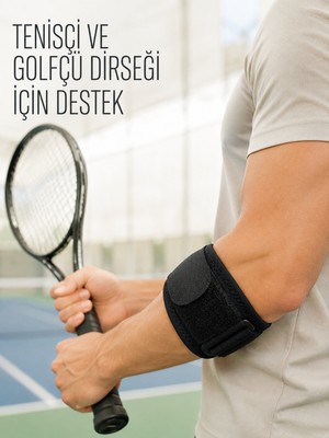 Laraheiser Ayarlanabilir Epikondilit Bandı Tenis Golf ve Sporcu Dirsek Desteği
