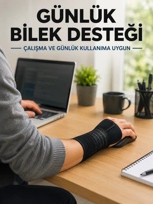 Laraheiser El Bilekliği Avuç Içi Metal Destekli Uzun Ayarlanabilir Bilek Koruyucu