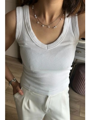 Beyaz Basic Atlet