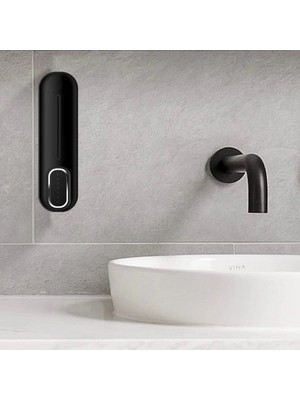 Zenviaa Buffer ® Siyah Duvara Monte Sıvı Sabunluk Dispenser 300 ml ZNV2412