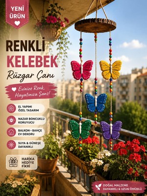 Kayra Aura Kelebek Rüzgar Çanı