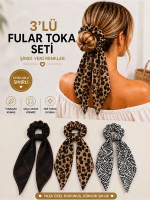 My Takı Store Fularlı 3 Lü Toka Seti