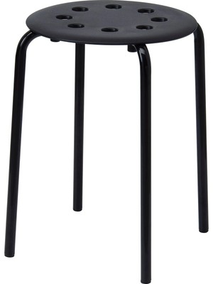 Ikea Marıus Siyah 45 cm Tabure