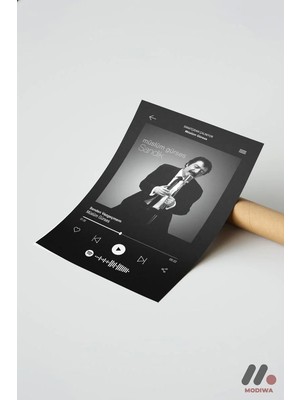 Modiwa Design Kişiye Özel Müzik Çalar Temalı Poster, Çerçevesiz Yüksek Kalite Duvar Afişi - Sevdiklerinize Özel Hediye