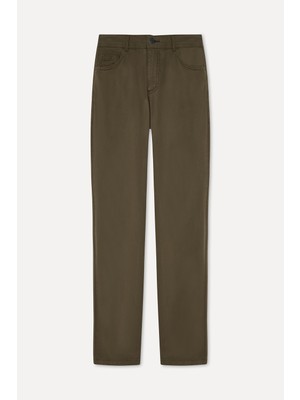 Mudo Erkek Kahverengi Slim Straight Fit Pantolon