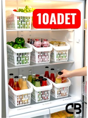 Azesur 10 Adet Buzdolabı Içi Düzenleyici Sebze Meyve Sepeti Mutfak Banyo Tezgah Altı Üstü Organizer