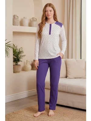 raia  6355 Mor Büyük Beden Kadın Pijama Takımı
