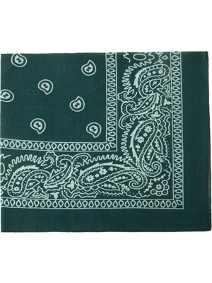 Zero Land Shophnrl Çini Desenli Bandana 50X50 Petrol Yeşili
