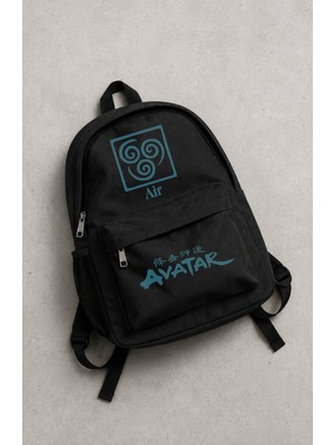 Fuddy Moda Unisex Avatar Hava Krallığı Logo Baskılı Sırt Çantası, The Last Airbender Temalı Okul Çantası