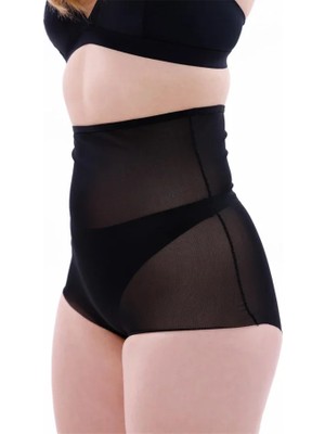 Ang Butik Siyah Mı 2706 Lazer Tül Toparlayıcı Slip Hayalet Külot Korse