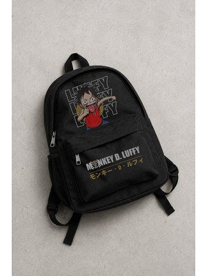 Fuddy Moda Unisex One Piece Luffy Baskılı Sırt Çantası, Anime Temalı Okul Çantası