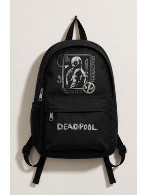 Fuddy Moda Unisex Maximum Effort Dead Pool Baskılı Sırt Çantası, Süper Kahraman Temalı Okul Çantası