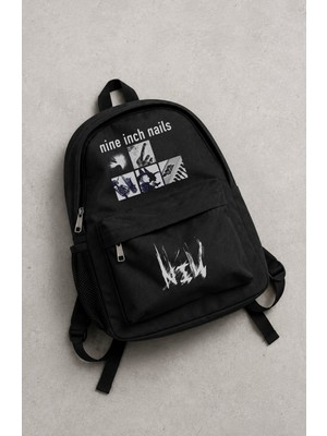 Fuddy Moda Unisex Nine Inch Nails Baskılı Sırt Çantası, Rock Band Nın Temalı Okul Çantası