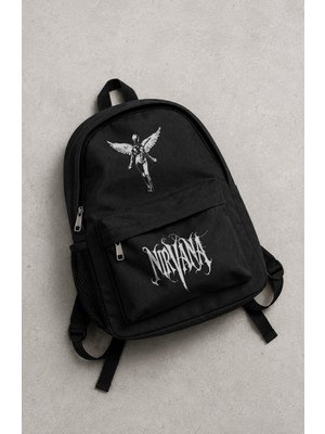 Fuddy Moda Unisex Nirvana Baskılı Sırt Çantası, Rock Band Temalı Okul Çantası