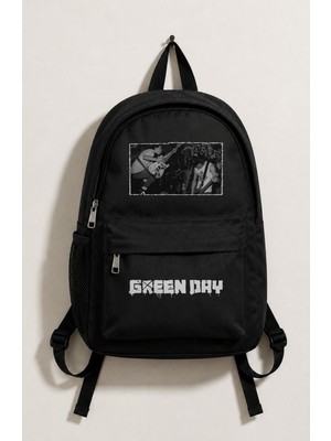 Fuddy Moda Unisex Green Day Baskılı Sırt Çantası, Rock Band Temalı Okul Çantası