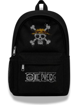 Fuddy Moda Unisex One Piece Luffy Hat Baskılı Sırt Çantası, Anime Temalı Okul Çantası