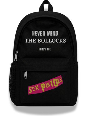 Fuddy Moda Unisex Sex Pistols Baskılı Sırt Çantası, Punk Band Temalı Okul Çantası