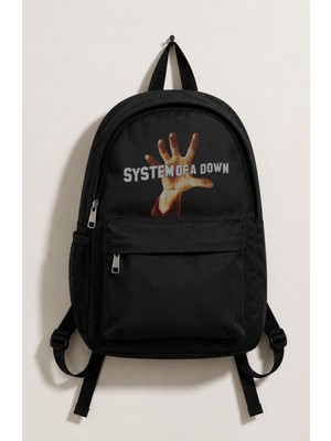 Fuddy Moda Unisex System Of A Down Baskılı Sırt Çantası, Rock Band Temalı Okul Çantası