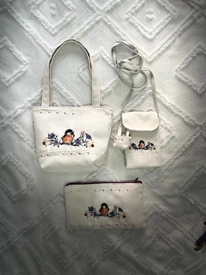Ggart Handmade Bellıs 3’lü Set Çanta, Portföy, Telefonluk V4