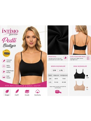 Sihirli Dantel Intimo Kadın Modal Ip Askılı Pedli Bustiyer