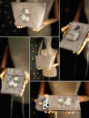 Ggart Handmade Bellıs 2’li Set Çanta, Telefon Çantası V30