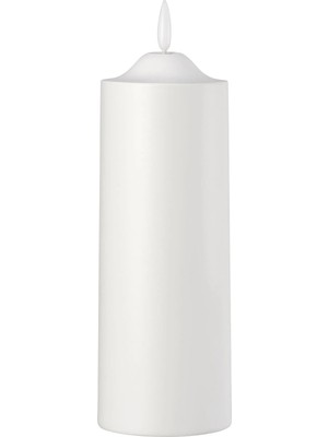 Ikea Smalom Beyaz 19 cm Led'li Blok Mum
