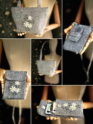 Ggart Handmade Bellıs 2’li Set Çanta, Telefon Çantası V59