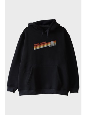 Lofux Retro 'rebel Scum' Grafikli Star Wars Siyah Hoodie