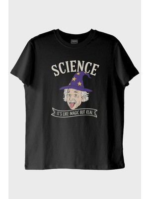 Lofux Science Magic But Real Siyah Tişört