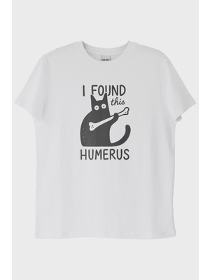 Lofux Humerus Mizahi Beyaz Tişört