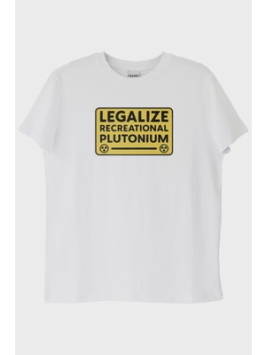 Lofux Legalize Plutonium Beyaz Tişört