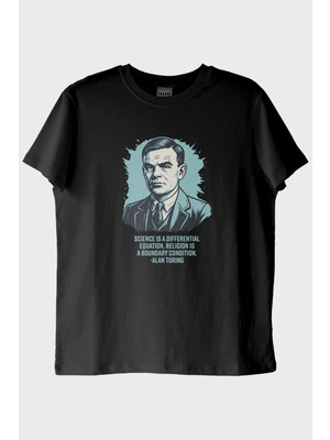 Lofux Science is a Differential Equation Alan Turing Baskılı Tişört