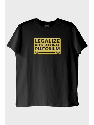 Lofux Legalize Plutonium Siyah Tişört