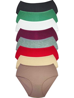 Sungur's Store 8 Adet Kadın Yüksek Bel Ribana Bato Külot S009